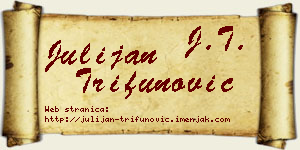 Julijan Trifunović vizit kartica
